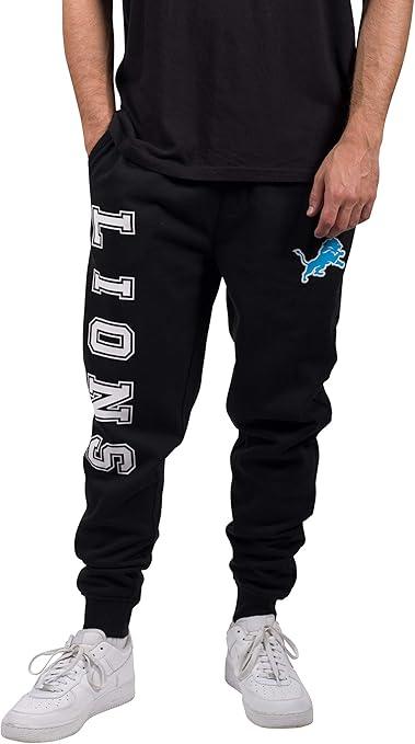 Ultra Game NFL Official Adults Super Soft Game Day Jogger Sweatpants - Unisex, Detroit Lions, Team Color|Detroit Lions