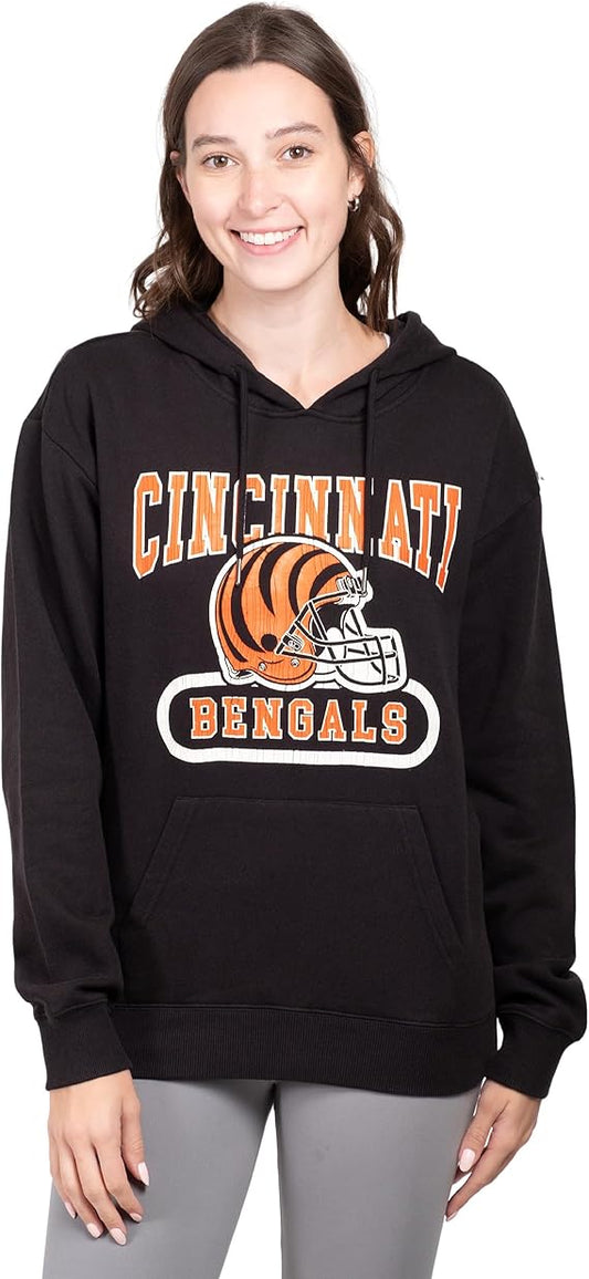 NFL Official Women's Super Soft Hoodie Pullover Sweatshirt|Cincinnati Bengals