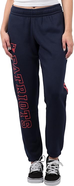 Ultra Game NFL Official Women's Super Soft Fleece Jogger Sweatpants, New England Patriots|New England Patriots