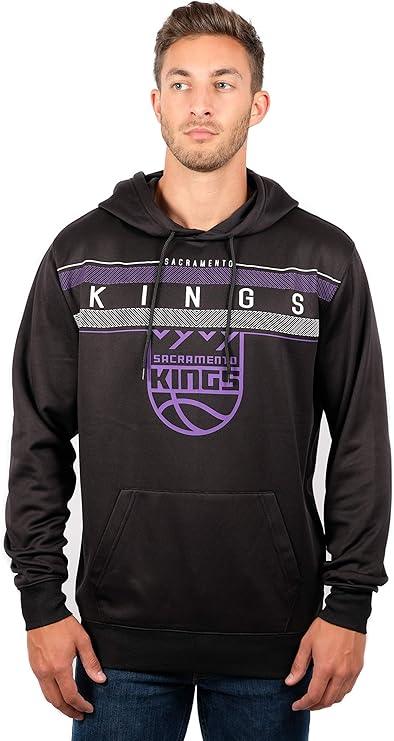 Ultra Game NBA Official Men’s Super Soft Midtown Hoodie Pullover Sweatshirt - Unisex, Sacramento Kings, Black|Sacramento Kings