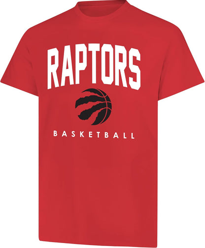 Ultra Game NBA Official Men's Official Teamster Short Sleeve T-Shirt, Toronto Raptors, Team Color|Toronto Raptors