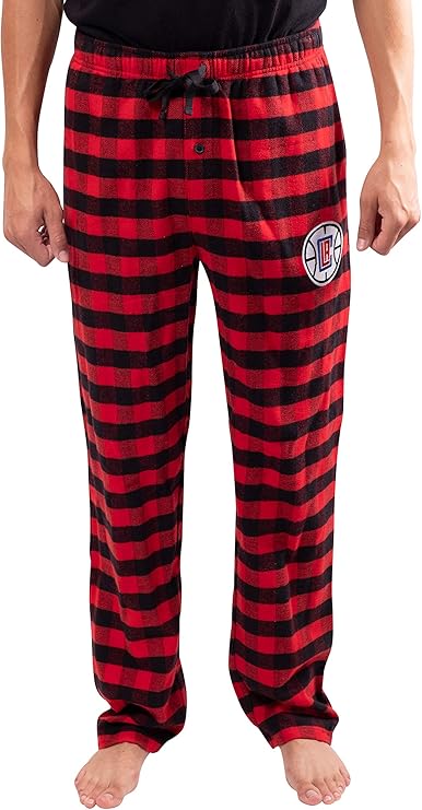 Ultra Game Adults Unisex's NBA Official Sleepwear Super Soft Flannel Pajama Loungewear Pants, Los Angeles Clippers|Los Angeles Clippers