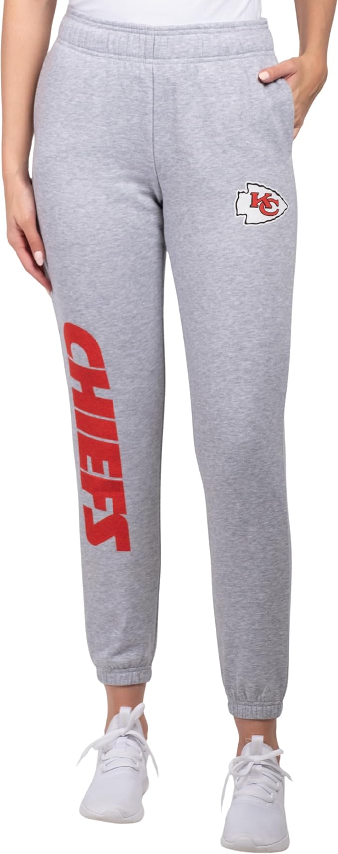 Ultra Game NFL Official Women's Super Soft Fleece Jogger Sweatpants, Kansas City Chiefs|Kansas City Chiefs