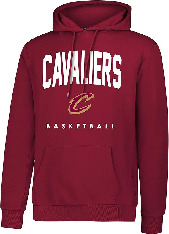 Ultra Game NBA Official Men's Super Soft Teamster Hoodie Sweatshirt, Cleveland Cavaliers, Team Color|Cleveland Cavaliers