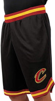 Ultra Game NBA Official Men's Active Knit Basketball Training Shorts - Unisex, Cleveland Cavaliers, Black|Cleveland Cavaliers