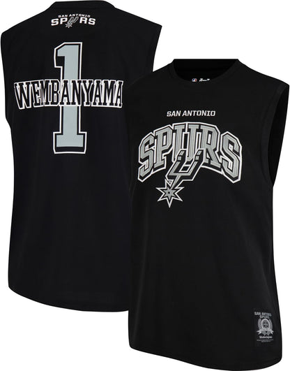 Ultra Game Men's NBA Official Sleeveless Players Mesh Tank Top Muscle T-Shirt, San Antonio Spurs - Victor Wembanyama, Team Color|San Antonio Spurs - Victor Wembanyama