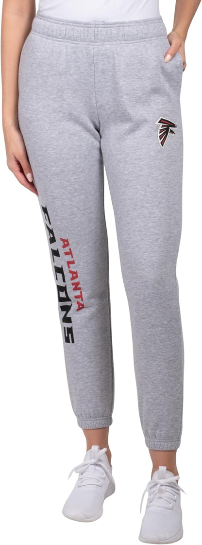 Ultra Game NFL Official Women's Super Soft Fleece Jogger Sweatpants, Atlanta Falcons|Atlanta Falcons