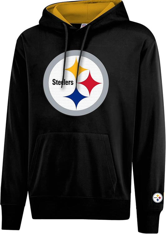 Ultra Game NFL Official Adults Unisex Super Soft Game Day Hoodie Sweatshirt, Pittsburgh Steelers, Team Color 24|Pittsburgh Steelers