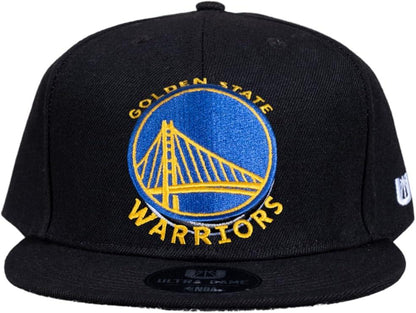 Ultra Game NBA Official Men’s Twill Snap Back Ultimate Baseball Cap Hat - Unisex, Golden State Warriors, Black, 1SIZE|Golden State Warriors