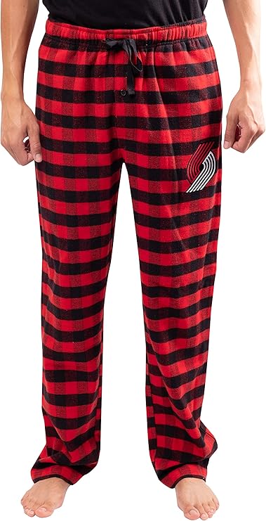 Ultra Game Adults Unisex's NBA Official Sleepwear Super Soft Flannel Pajama Loungewear Pants, Portland Trail Blazers|Portland Trail Blazers