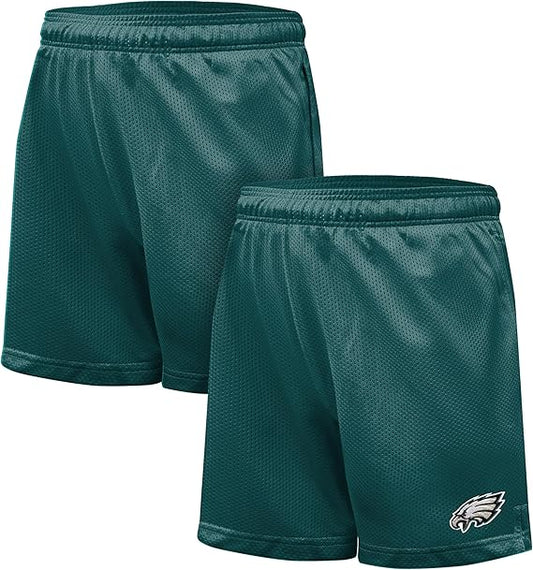 Ultra Game NFL Official Adults Super Soft Mesh Active Training Shorts, Philadelphia Eagles, Team Color|Philadelphia Eagles