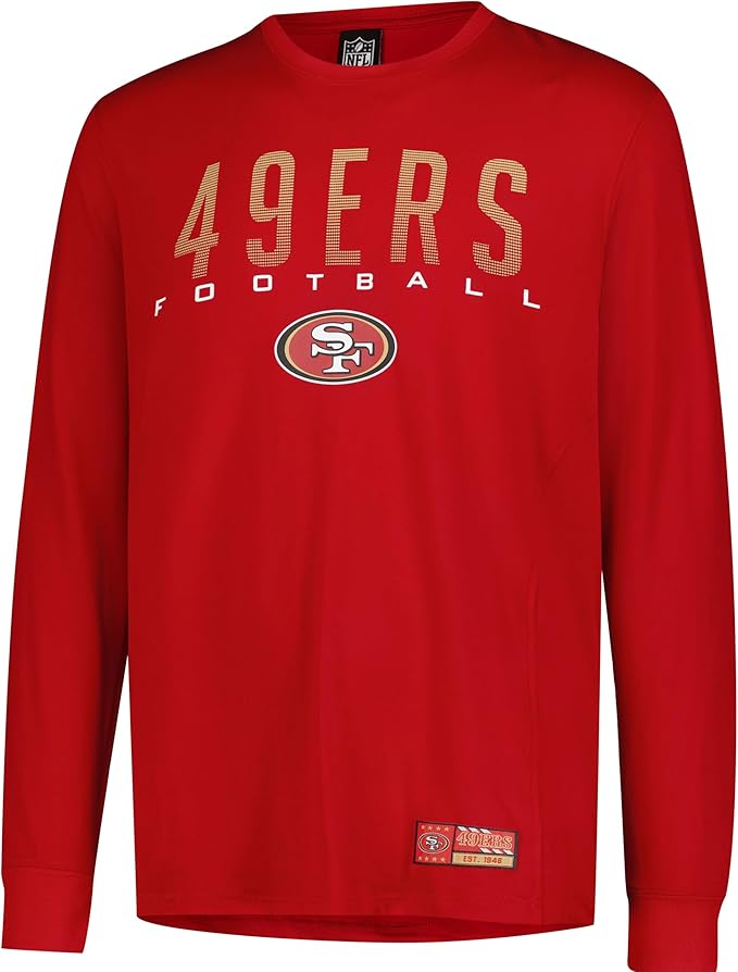 NFL Official Adults Super Soft Game Day Long Sleeve T-Shirt - Unisex|San Francisco 49ers