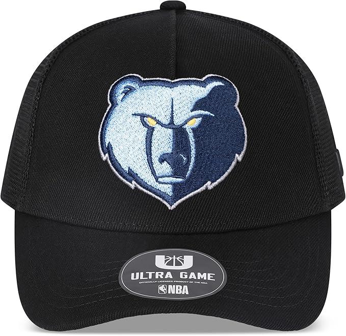 Ultra Game NBA Official Men’s Snap Back All Around The World Trucker Baseball Cap Hat - Unisex, Memphis Grizzlies, Black Marl, 1SIZE|Memphis Grizzlies