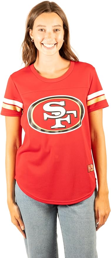 NFL Official Women's Super Soft Mesh Jersey T-Shirt|San Francisco 49ers