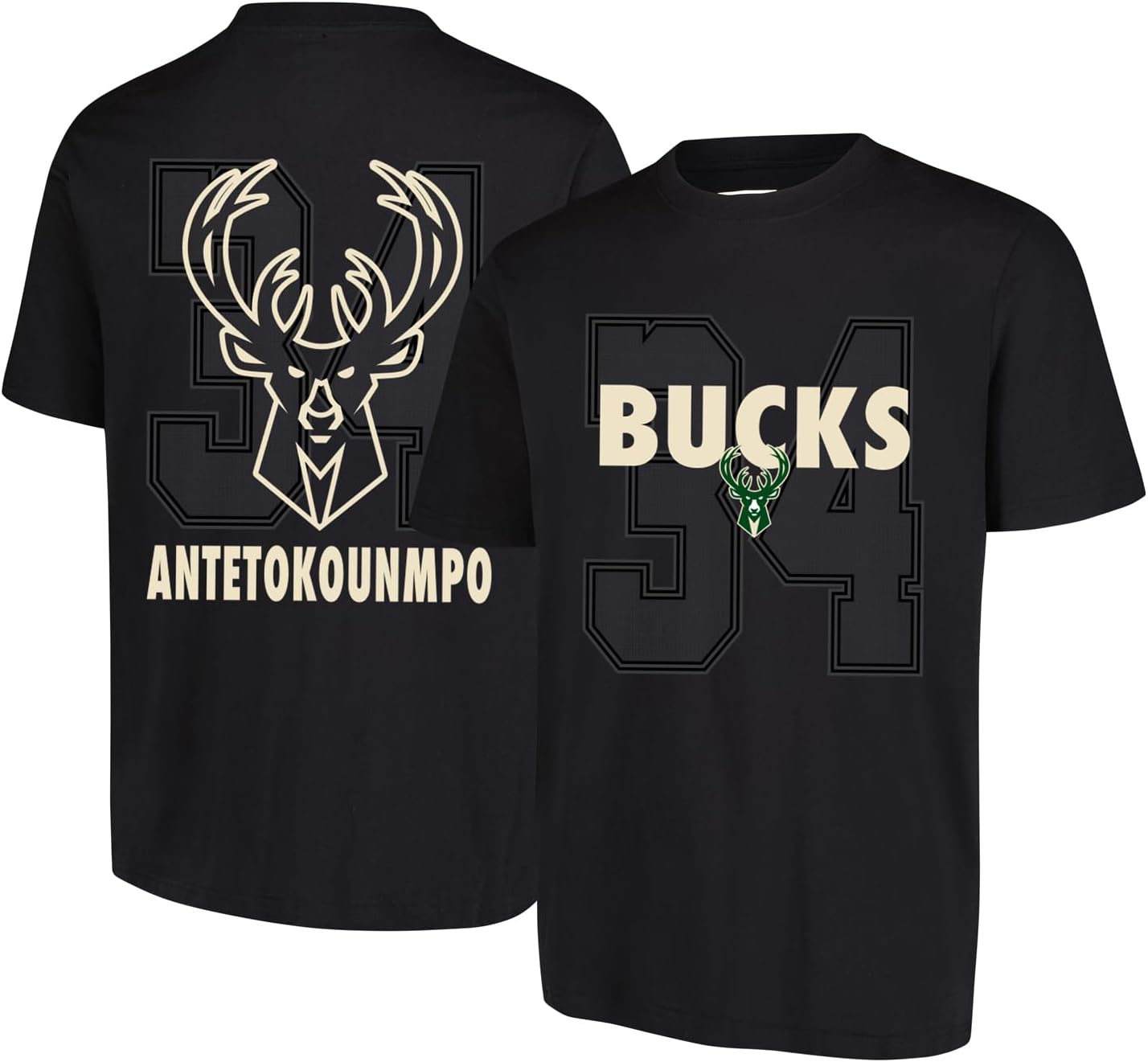 Ultra Game NBA Official Men's Standard Super Soft Fly High Players T-Shirt, Milwaukee Bucks - Giannis Antetokounmpo, Black|Milwaukee Bucks - Giannis Antetokounmpo