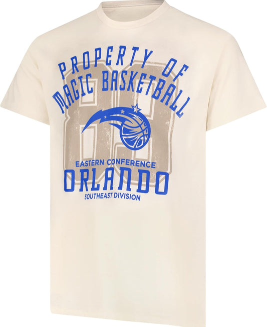 Ultra Game NBA Official Men's Standard Super Soft Nostalgic T-Shirt, Orlando Magic,Cream|Orlando Magic