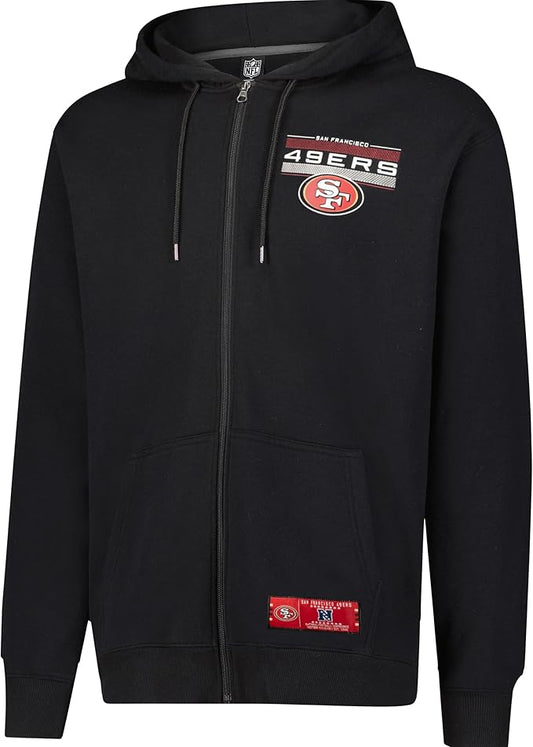 NFL Official Adults Super Soft Supreme Full Zip Hoodie Sweatshirt Jacket -  Warm Polyester Blend - Unisex|San Francisco 49ers