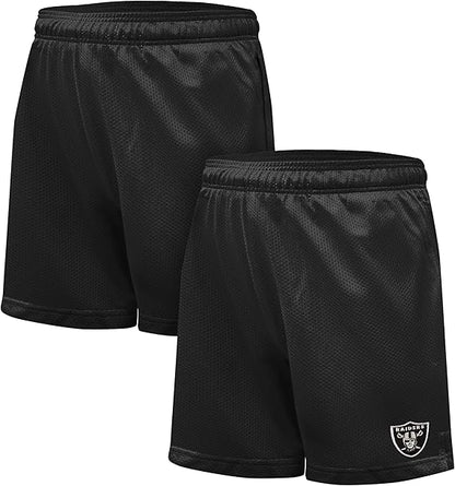 Ultra Game NFL Official Adults Super Soft Mesh Active Training Shorts, Las Vegas Raiders, Team Color|Las Vegas Raiders