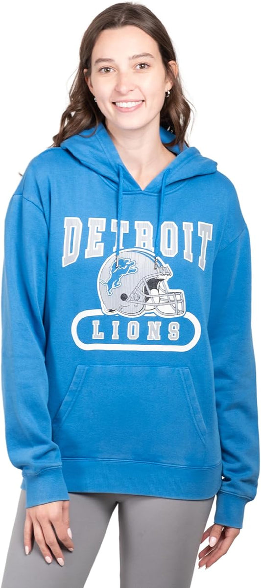 NFL Official Women's Super Soft Hoodie Pullover Sweatshirt|Detroit Lions