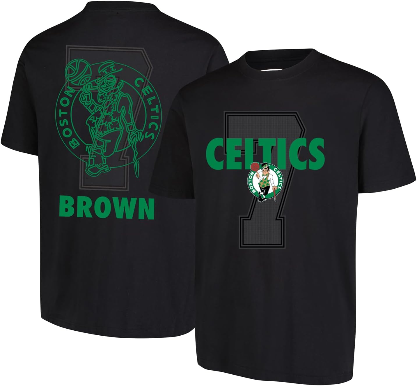 Ultra Game NBA Official Men's Standard Super Soft Fly High Players T-Shirt, Boston Celtics - Jayson Tatum, Black|Boston Celtics - Jayson Tatum