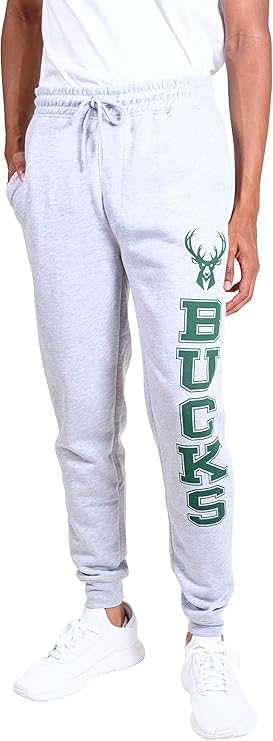 Ultra Game NBA Official Men‚Äôs Super Soft Jogger Sweatpants - Unisex, Milwaukee Bucks|Milwaukee Bucks