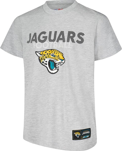 Ultra Game NFL Official Youth Super Soft Game Day T-Shirt, Jacksonville Jaguars, Heather Gray|Jacksonville Jaguars