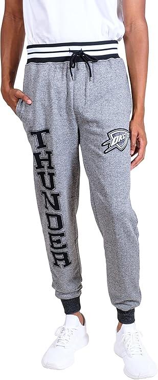 Ultra Game NBA Official Men’s Super Soft Game Day Jogger Sweatpants - Unisex, Atlanta Hawks, Black Mar|Atlanta Hawks