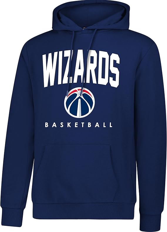 Ultra Game NBA Official Men's Super Soft Teamster Hoodie Sweatshirt, Washington Wizards, Team Color|Washington Wizards