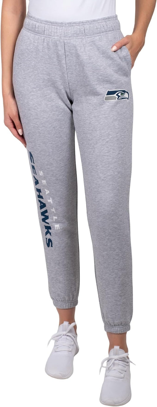 Ultra Game NFL Official Women's Super Soft Fleece Jogger Sweatpants, Seattle Seahawks|Seattle Seahawks