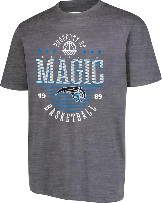 Ultra Game NBA Official Men's Standard Super Soft Mad Props T-Shirt, Orlando Magic, Heather Charcoal|Orlando Magic