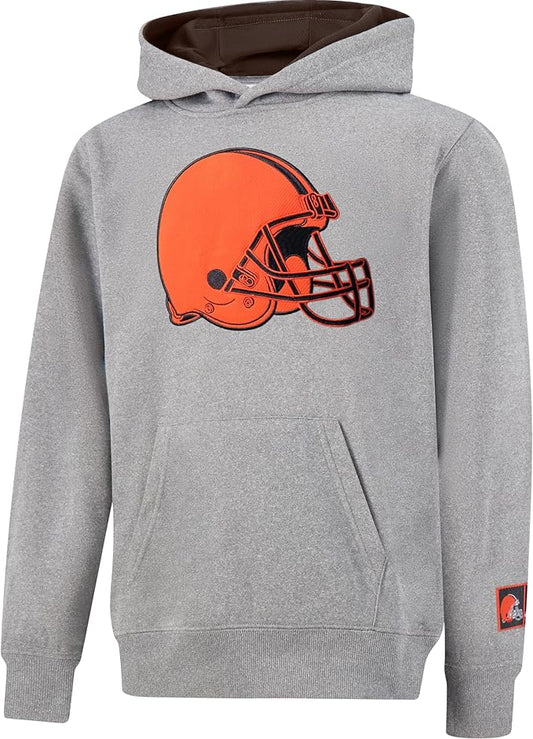 Ultra Game NFL Official Youth Super Soft Hoodie Sweatshirt Pullover - Warm Polyester Blend Cleveland Browns|Cleveland Browns