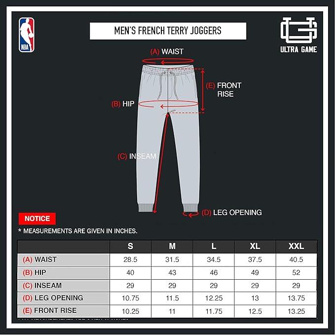 Ultra Game NBA Official Men’s Super Soft Jogger Sweatpants - Unisex, Houston Rockets, Team Color|Houston Rockets