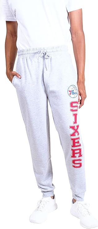 Ultra Game NBA Official Men‚Äôs Super Soft Jogger Sweatpants - Unisex, Philadelphia 76ers, Team Color|Philadelphia 76ers