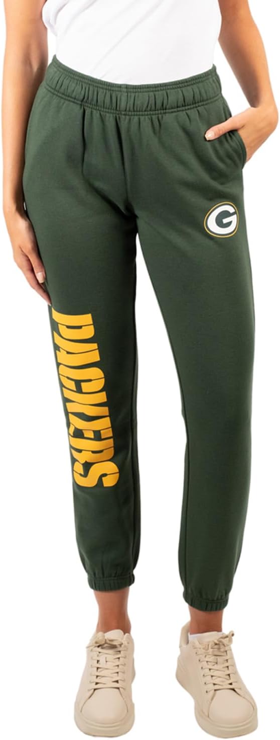 NFL Official Women's Super Soft Fleece Jogger Sweatpants|Green Bay Packers