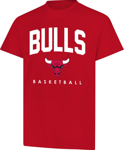 Ultra Game NBA Official Men's Official Teamster Short Sleeve T-Shirt, Chicago Bulls, Team Color|Chicago Bulls