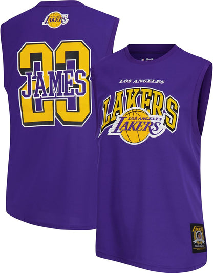 Ultra Game Men's NBA Official Sleeveless Players Mesh Tank Top Muscle T-Shirt, Los Angeles Lakers - Lebron James, Team Color|Los Angeles Lakers - Lebron James