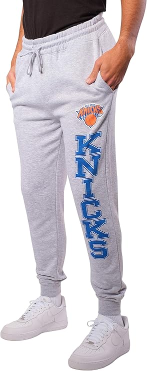 Ultra Game NBA Official Men's Super Soft Game Day Jogger Sweatpants, New York Knicks|New York Knicks