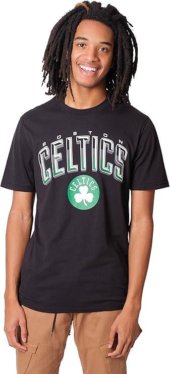 Ultra Game NBA Official Men’s Super Soft Supreme T-Shirt - Unisex, Boston Celtics, Black|Boston Celtics