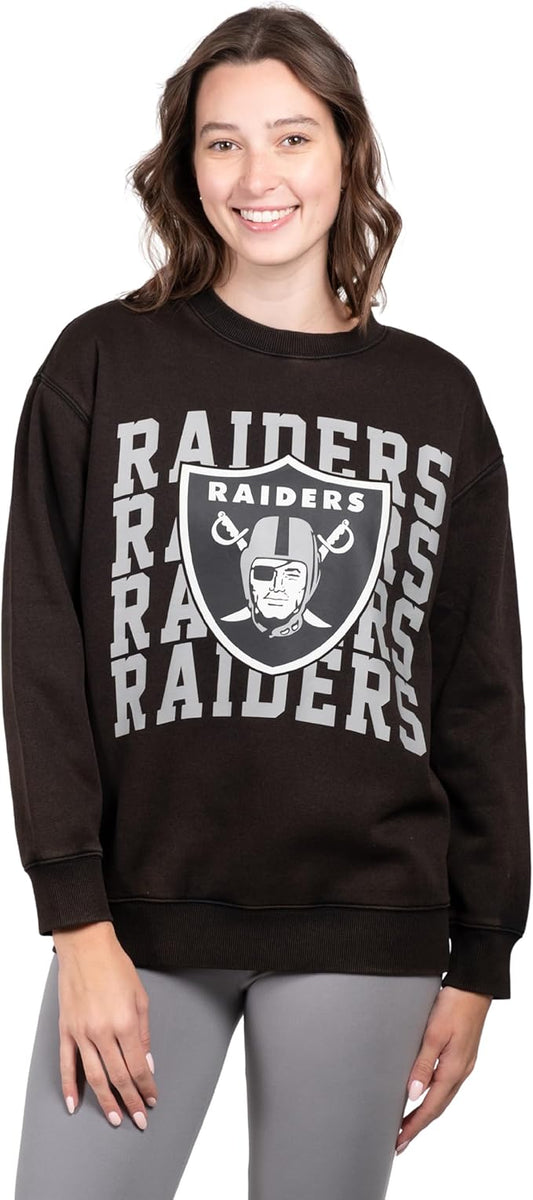 NFL Official Womens Super Soft Oversized Cozy Shirt|Las Vegas Raiders