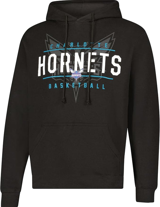 Ultra Game NBA Official Men's Super Soft Get Right Hoodie Sweatshirt, Charlotte Hornets, Black|Charlotte Hornets