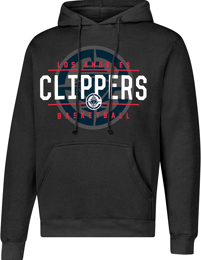 Ultra Game NBA Official Men's Super Soft Get Right Hoodie Sweatshirt, Los Angeles Clippers, Black|Los Angeles Clippers