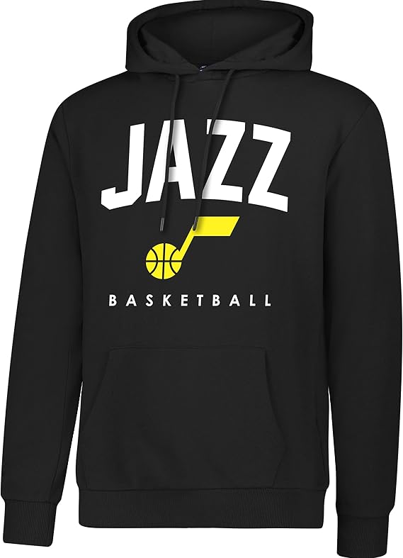 Ultra Game NBA Official Men's Super Soft Teamster Hoodie Sweatshirt, Utah Jazz, Team Color|Utah Jazz