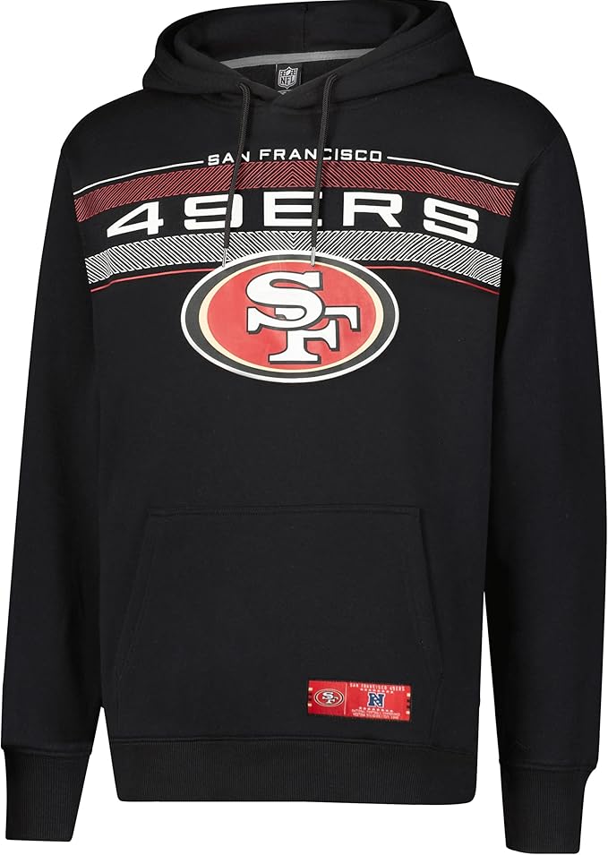 NFL Official Adults Super Soft Pullover Hoodie Sweatshirt - Warm Polyester Blend - Unisex|San Francisco 49ers