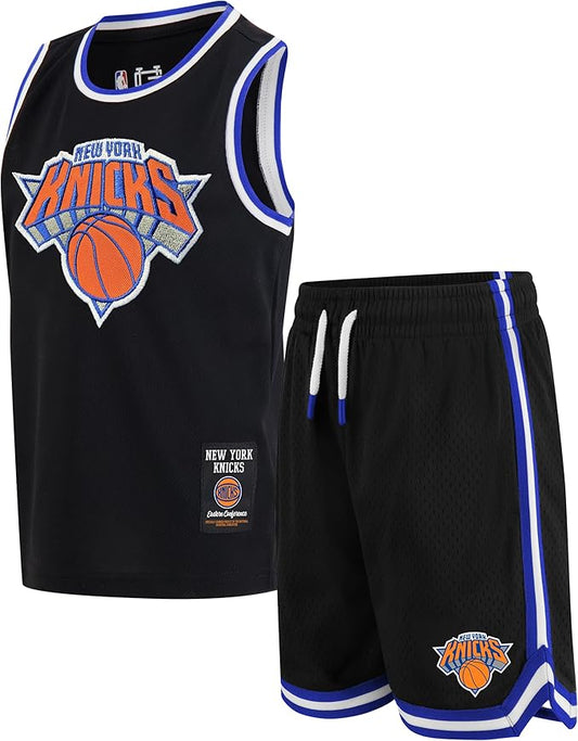 Ultra Game Youth's NBA Official Super Soft Tank Top & Shorts 2-Piece Set, New York Knicks, Black|New York Knicks