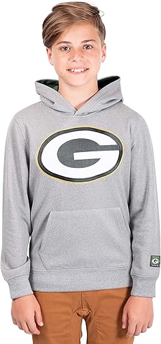 NFL Official Youth Super Soft Hoodie Sweatshirt Pullover - Warm Polyester Blend|Green Bay Packers