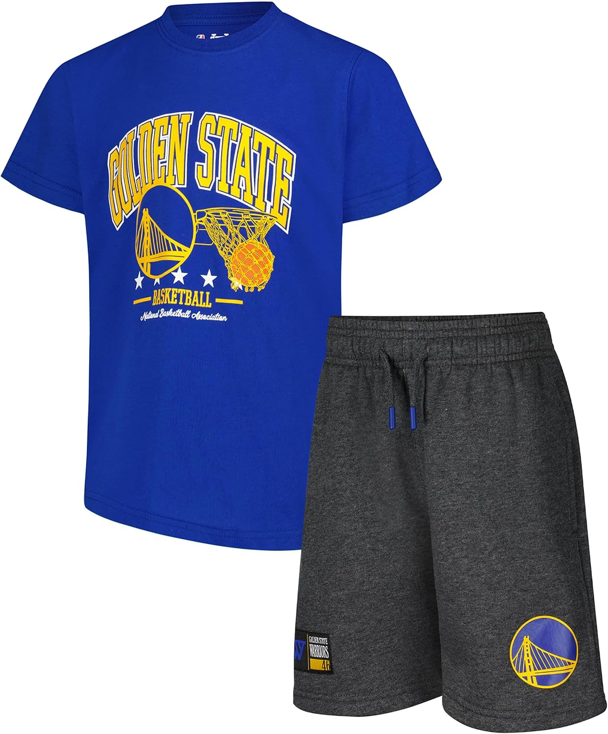 Ultra Game Youth's NBA Official Mad Buckets + Short Set, Golden State Warriors, Team Color|Golden State Warriors