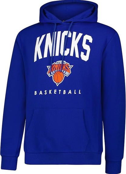 Ultra Game NBA Official Men's Super Soft Teamster Hoodie Sweatshirt, New York Knicks, Team Color|New York Knicks