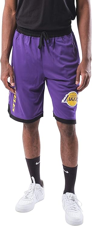 Ultra Game NBA men's Official Players Active Soft Workout Basketball Training Shorts, Los Angeles Lakers - Lebron James|Los Angeles Lakers