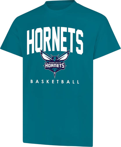 Ultra Game NBA Official Men's Official Teamster Short Sleeve T-Shirt, Charlotte Hornets, Team Color|Charlotte Hornets