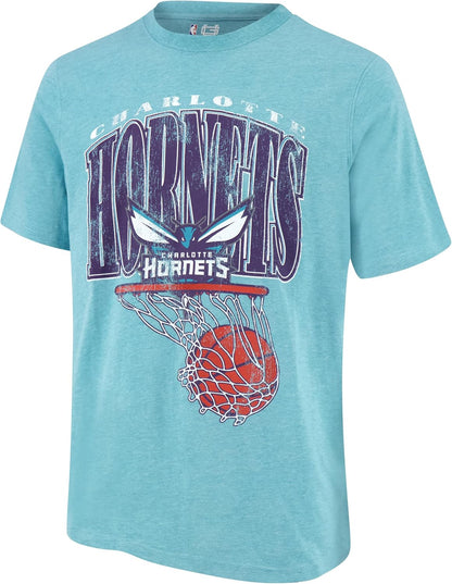 Ultra Game NBA Mens Official Hoops Short Sleeve T-Shirt, Charlotte Hornets, Team Color|Charlotte Hornets